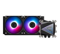 MSI MAG CORELIQUID I240 Watercooling AIO - Large plaque froide en cuivre, ARGB sur tête de bloc et ventilateurs LDB, waterblock à double chambre, radiateur Split-Flow, compatible Intel & AMD