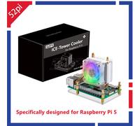 Refroidisseur 52Pi Raspberry Pi 5 ICE-Tower,CPU,lumière LED RVB,ventilateur de refroidissement