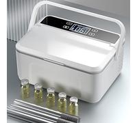 Refroidisseur à insuline pour voyage, mini réfrigérateur médicinal avec écran LCD, rechargeable et grande capacité, 2 piles incluses pour médicaments contre le diabète