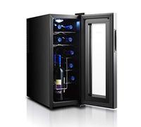 Refroidisseur à vin 12 bouteilles Thermostat électronique, fonctionnement silencieux Réfrigérateur à vin thermoélectrique Réfrigérateur à vin autonome - Affichage numérique de la température à écran t