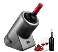 Refroidisseur à Vin électrique, Refroidisseur à Vin Unique Portable De 750 Ml Pour 3,6" De Diamètre, Température Réglable, écran De Commande Tactile, Refroidisseur De Bouteille De Champagne Pour gray