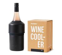 Refroidisseur à vin Huski | Design sans glace primé | Garde le vin froid jusqu'à 6 heures | Nouvel accessoire de vin | Convient à certaines bouteilles de champagne (Noir)