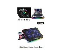 Refroidisseur - - Air Stream - 6 ventilateurs LED - Support Smartphone intégré - Souris Gamer