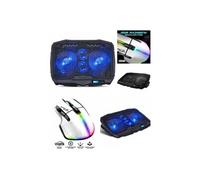 Refroidisseur - - AIRBLADE 600 - Compatible 17 pouces - 2 ports USB - LED bleue