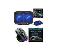 Refroidisseur - - AIRBLADE 600 - Compatible 17 pouces - 2 ports USB - LED bleue