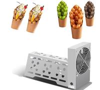 Refroidisseur automatique de gaufres d'oeuf de 30W, rack de refroidissement en acier inoxydable avec ventilateur de capteur intelligent, dissipation de chaleur efficace pour les collations rapides et
