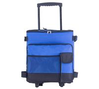 Refroidisseur avec Roues et Tirez 43L Large Plus Refroidisseur étanche à Faible Bruit à Faible Bruit Pliable de Fermeture Fermeture éclair Multiple isolée pour extérieur, Bleu avec Roues
