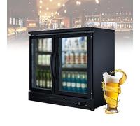 Refroidisseur Barre Arrière Réfrigérateur Commercial Hauteur Comptoir Avec Éclairage LED À 2 Portes En Verre, Refroidisseur De Réfrigérateur De Boissons Sous Le Comptoir De 7,4 Pi³ For Soda ( Color :