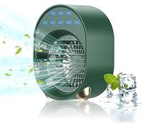 Refroidisseur d'air 4 en 1 - Mini climatiseur USB avec batterie de 3600 mAh - Climatiseur mobile portable - Climatiseur silencieux - Avec refroidissement à eau - Refroidisseur d'ambiance, ventilateur