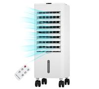 Refroidisseur D'air Climatiseur, Climatiseur Mobile 4 en 1 Mini Rafraîchisseur D’Air Portable avec 6 Glacières, Réservoir D'eau 4L, Télécommande, Minuterie 12H, pour Dortoir de Bureau à Domicile ( Col