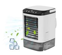Refroidisseur d'Air - Climatiseur mobile - Portable Ventilateur 3 en 1 - 900ml - 3 Vitesses - Humidificateur - Veilleuse 7 couleurs