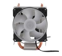 Refroidisseur d'air CPU, Refroidisseur PC pour AM4, 90 Mm 48cfm 1800PRM 2 Caloducs en Cuivre éclairage RVB Ventilateurs de Refroidissement CPU pour LGA115X