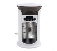 Refroidisseur d'air de bureau alimenté par USB avec veilleuse 7 couleurs, ventilateur brumisateur portable pour voyage d'été (blanc)