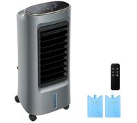 Refroidisseur d'air - HOMCOM - 4 en 1 humidificateur purificateur ventilateur - 4 vitesses, 3 modes - ABS - 34,2x32,6x77cm - gris