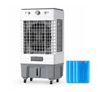 Refroidisseur d'air Industriel, évaporatif de 45 L avec Deux réservoirs d'eau, Ventilateur de climatisation Mobile de 2000 m3/h, 3 Vitesses, minuterie de 7,5 Heures, Refroidissement Portable