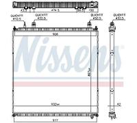 Refroidisseur d'air intercooler Grille de radiateur soudée 606764 NISSENS