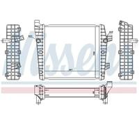 Refroidisseur d'air intercooler Grille de radiateur soudée 65320 NISSENS