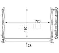 Refroidisseur d'air intercooler Grille de radiateur soudée CIR 24 000P MAHLE