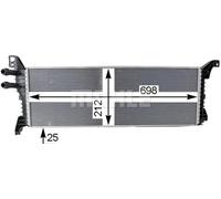 Refroidisseur d'air intercooler Grille de radiateur soudée CIR 9 000P MAHLE