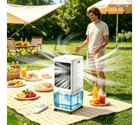 Refroidisseur d'air numérique, télécommande, 12 L, 3 Modes de Flux d'air, Portable avec télécommande, Refroidisseur d'air par évaporation à économie d'énergie pour Chambre à Coucher,
