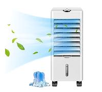 Refroidisseur d'air par évaporation 3 en 1, climatiseurs Mobiles, Refroidissement, humidificateur purificateur, Silencieux, 3 Vitesses, 3 Modes d'oscillation Automatique, minuterie 12 Heures