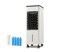 Refroidisseur d'air par évaporation de 6 L, Ventilateur de Refroidissement Portable avec 4 glacières, 3 Vitesses, minuterie 8 Heures, Refroidisseur de Marais Fin à télécommande Commande Tactile