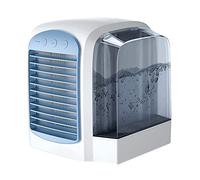 Refroidisseur d'air par évaporation, Mini climatiseur, refroidisseurs USB, avec réservoir d'eau de 380 ML, LED personnelle Portable - Ventilateur de Table Silencieux pour la Maison Le Bureau