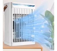 Refroidisseur D'air par évaporation, Mini Refroidisseur de Marais Portable avec 5 Vitesses et 2 Modes de Brume de Refroidissement, Veilleuse LED 7 Couleurs, Grand Réservoir D'eau