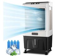 Refroidisseur d'air par évaporation Portable avec Grand réservoir d'eau pour Le Refroidissement de la piè, Fonctionnement économe en énergie Silencieux pour la Maison Le Bureau