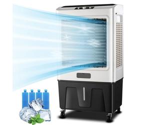 Refroidisseur d'air par évaporation Portable avec Grand réservoir d'eau pour Le Refroidissement de la piè, Fonctionnement économe en énergie Silencieux pour la Maison Le Bureau