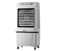 Refroidisseur d'air par évaporation, refroidisseur de marais portable, 3 vitesses/oscillation à 120°, ventilateur de climatisation industriel, pour grandes pièces, usine (noir)