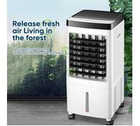 Refroidisseur d'air par , refroidisseur de marais portable 3 en 1 avec ventilateur, 3 vitesses, minuterie, réservoir d'eau de 10 L