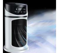 Refroidisseur d'air personnel de bureau portable 5 W Mini AC avec 6 réglages de vitesse Écran LCD Fonction minuterie