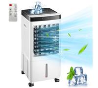 Refroidisseur d'air portable 10L - Climatiseur portable - silencieux - Rotation à 60° - télécommande - 3 vitesses-Minuteur 7 heures