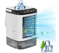 Refroidisseur d'air portable 900ML - Mini Climatiseur portable - 3 vitesses - Feuilles en haut et en bas - silencieux et portable