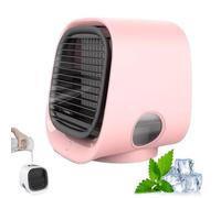 Refroidisseur d'air portable, mini climatiseur par évaporation avec technologie de brume d'eau, veilleuse LED pour un refroidissement rapide, idéal pour la maison, le bureau et la chambre à coucher