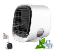 Refroidisseur d'air portable, mini climatiseur par évaporation avec technologie de brume d'eau, veilleuse LED pour un refroidissement rapide, idéal pour la maison, le bureau et la chambre à coucher