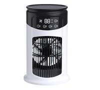 Refroidisseur d'air portable - Mini refroidisseur d'air domestique | Ventilateur de table alimenté par USB avec 6 vitesses et fonction de pulvérisation, pour dortoirs et petits bureaux, moteur sans