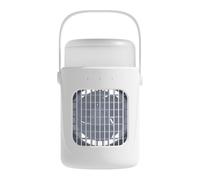 Refroidisseur d'air portable pour chambre, climatiseur personnel de bureau, refroidisseur d'espace rechargeable à 3 vitesses avec lumière pour chambre à coucher, salon, voiture, dortoir