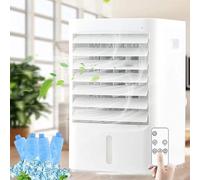 Refroidisseur D'Air Portable Pour Voiture Avec TéLéCommande, Mini Climatiseur, Ventilateur Pour Chambre à Coucher, Bureau, Refroidisseur D'Air Avec RéServoir D'Eau De 4l Pour Camping-Cars,12V/220V