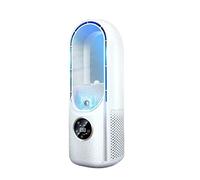 Refroidisseur d'air Portable ventilateur électrique sans feuilles 6 vitesses minuterie silencieuse climatiseur de refroidissement humidificateur climatisation Confort Refroidissement Silencieux(White)