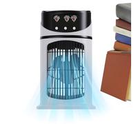 Refroidisseur d'air portable : ventilateur humidificateur ABS de 32 x 19 x 19 cm, dispositif de refroidissement avec lumière LED, mini climatiseur rechargeable USB de vitesse de vent, ventilateur