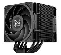 Refroidisseur d'air pour processeur Scythe Mugen 6 Dual Fan Black Edition, compatible Intel LGA1700, LGA1151, AMD AM5, AM4, 120 mm, tour simple, capot supérieur en aluminium