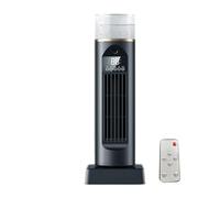 Refroidisseur d'Air Silencieux pour Chambre, Refroidissement par Brume Froide, 6 Vitesses de Ventilation, Oscillation 120°, Timer 6h, Avec Télécommande Et Réservoir D'eau, pour Chambre, Bureau (Noir)