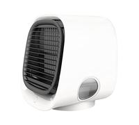 Refroidisseur d'air ventilateur Mini climatiseur de bureau avec veilleuse USB refroidissement par eau humidificateur purificateur multifonction été FraîCheur Longue DuréE(White 01)