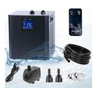Refroidisseur d'aquarium pour réservoirs de 200 litres, Aqua actif 1/3 HP avec écran LED, tuyau, pompe à eau, télécommande pour un usage domestique, idéal pour le refroidissement des axolotl et des