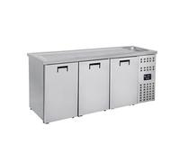 Refrigerateur bar CombiSteel Refroidisseur de Boisson Avec Evier 3 Portes