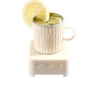 Refroidisseur De Boissons Électrique Et Chauffe Tasse Café, Refroidissement Rapide Et Maintien De Température, Gobelet En Aluminium 400 Ml, Pour Bureau Et Maison,Yellow-14cm