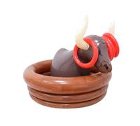 Refroidisseur de Boissons Gonflable Fiorky avec Panneau indicateur - Refroidisseur Multifonctionnel en Forme de Taureau Gonflable pour l'eau, Porte-Boissons Gonflable Piscine avec 4 Anneaux