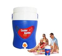 Refroidisseur de boissons portable - Pichet isotherme à double paroi, robinet étanche, poignée de transport durable | Distributeur d'eau chaude et froide pour le camping en plein air, le sport, le